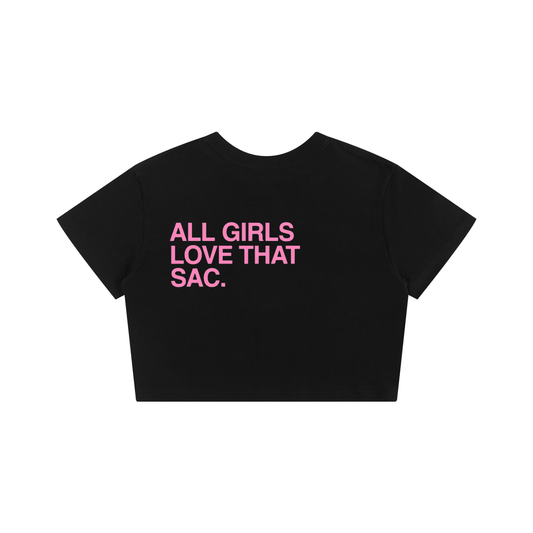 Girls Love That Sac Crop T-Shirt