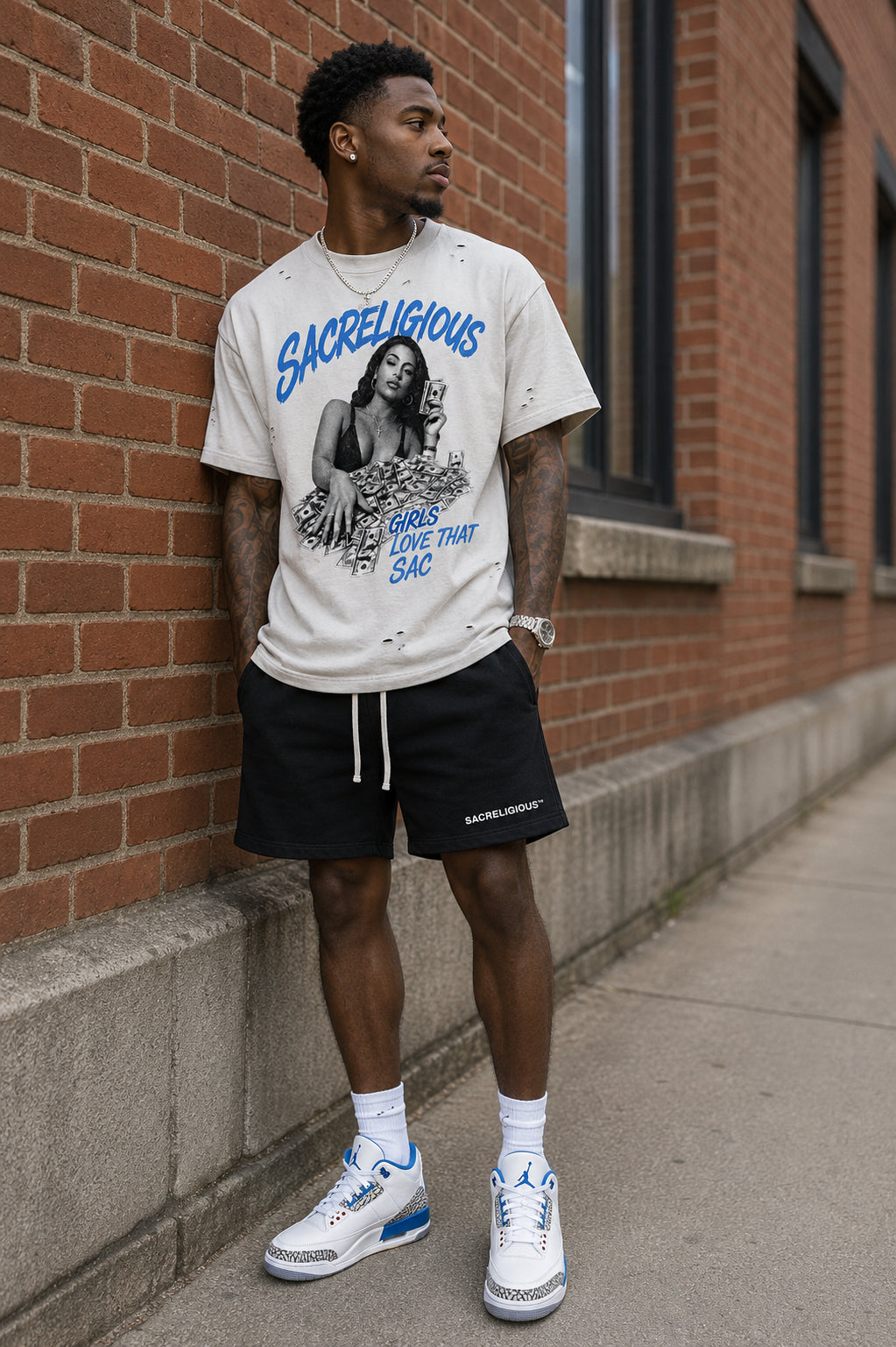 Distressed Girls Love That Sac T-Shirt